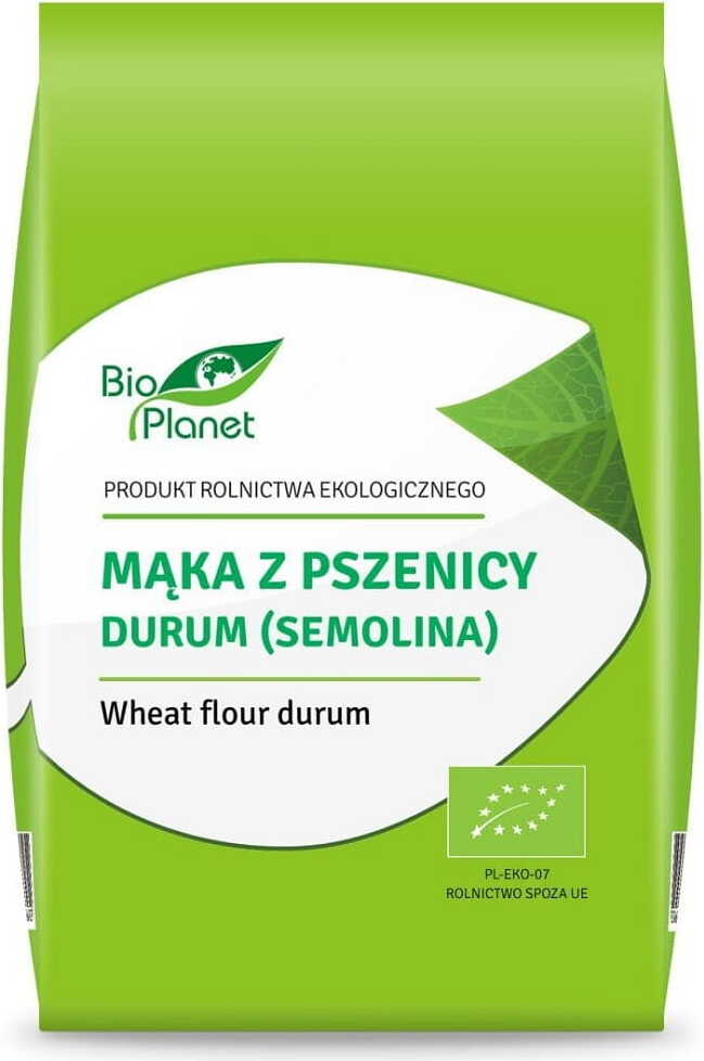 FARINE DE BLÉ DUR (SEMOULE) BIO 500 g - BIO PLANET DDM: 09-2026