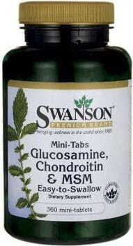 Glucosamine, chondroïtine, MSM – Glucosamine, chondroïtine, MSM – 360 comprimés – SWANSON DDM: 09-2026