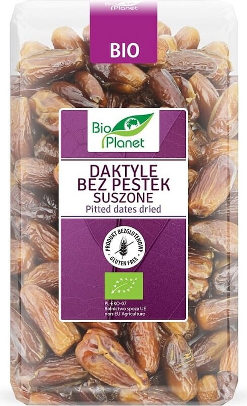 DATTES SANS NOYAU, SÉCHÉES, SANS GLUTEN, BIO, 1 kg - BIO PLANET DDM: 09-2026
