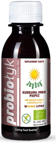 Complément alimentaire boisson probiotique curcuma gingembre poivre BIO 125 ml - JOY DAY