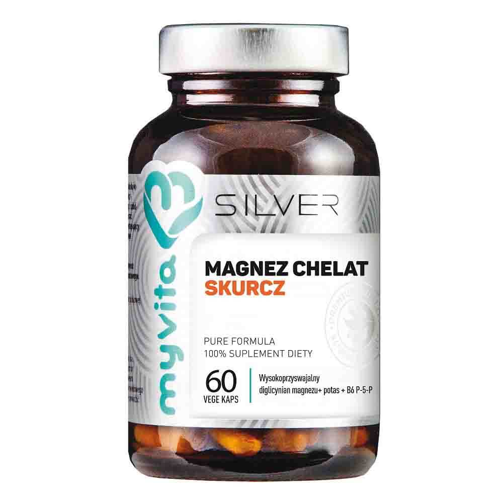 Chélate de magnésium contraction bisglycinate de magnésium + vitamine B6 P - 5 - P + potassium 60 gélules MYVITA SILVER PURE
