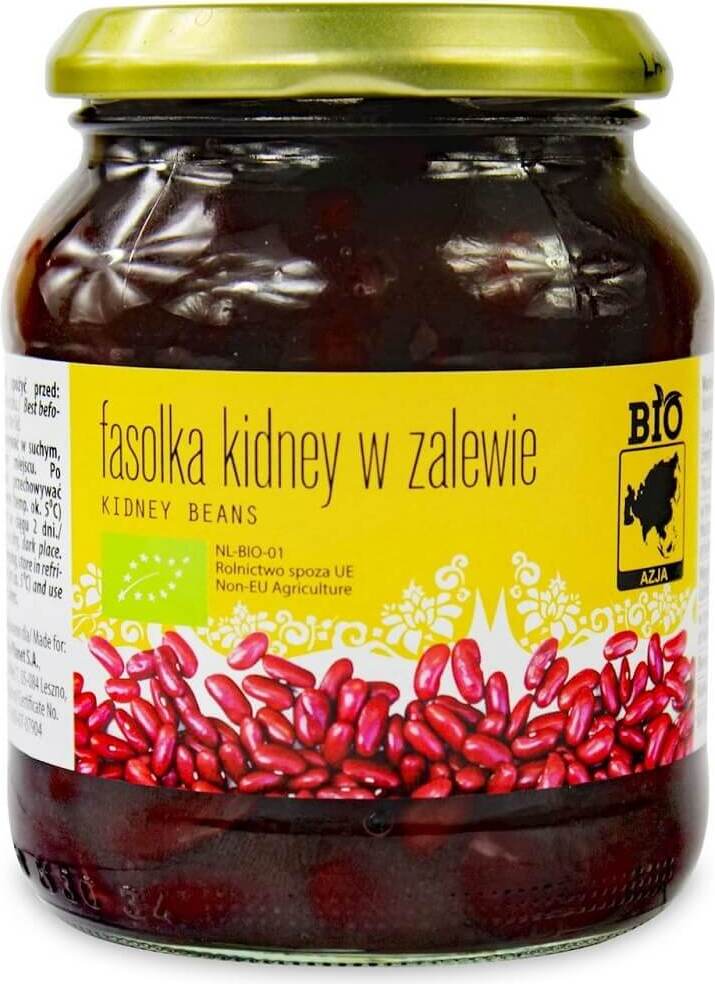 Haricots rouges en saumure en bocal BIO 350 g (215 g) - BIO ASIA