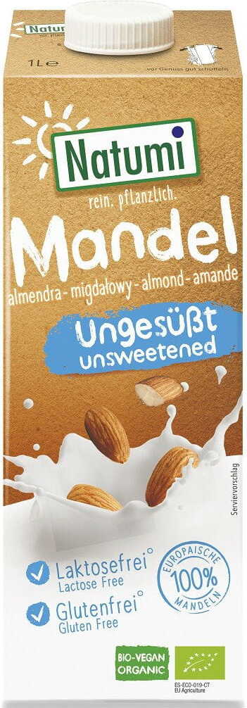 Boisson Amande sans sucres ajoutés sans gluten BIO 1000 ml - NATUMI