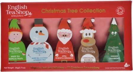Un set de suspensions arbre à thé de Noël (10x2) BIO 20 g ENGLISH TEA SHOP