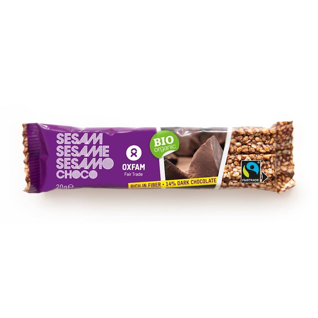 Tablette sésame au chocolat noir équitable BIO 20 g - OXFAM