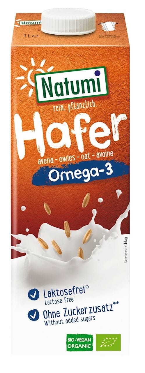Boisson à l'avoine OMEGA - 3 sans sucres ajoutés BIO 1000 ml - NATUMI