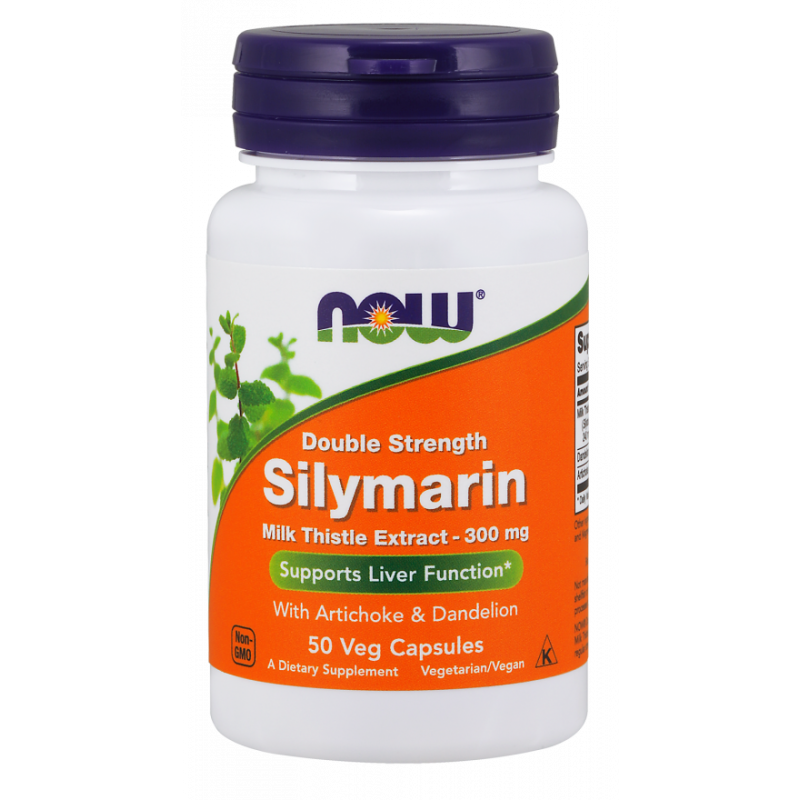 Silymarine silymarine de chardon-marie racine de pissenlit pissenlit artichaut 50 capsules NOW FOODS