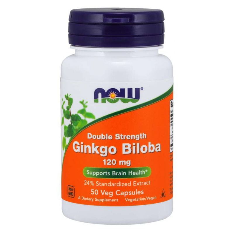 Ginkgo biloba extrait standardisé 50 : 1 ginkgo japonais 50 gélules NOW FOODS