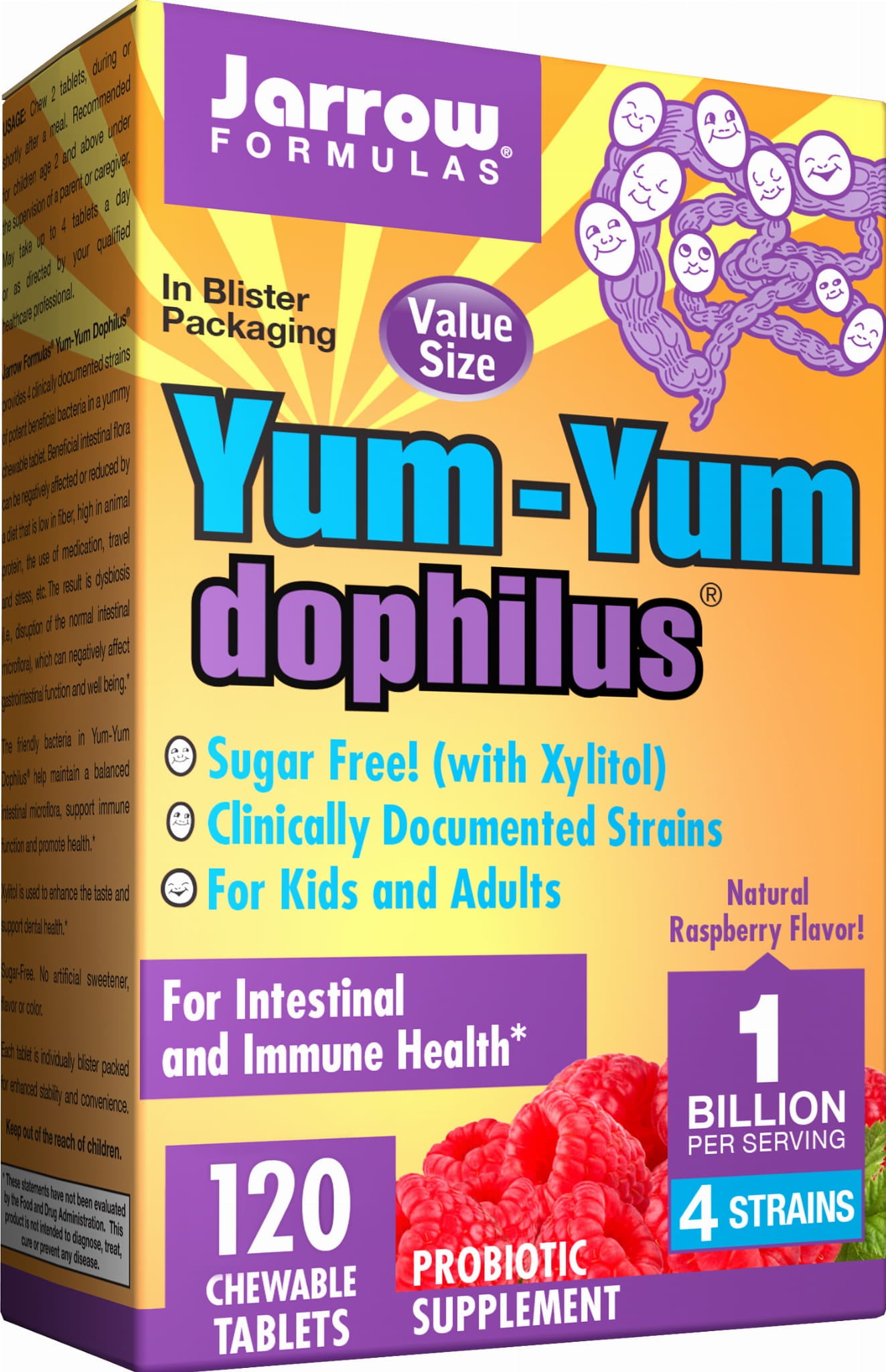 Yumyum dophilus probiotique 120 comprimés JARROW FORMULES