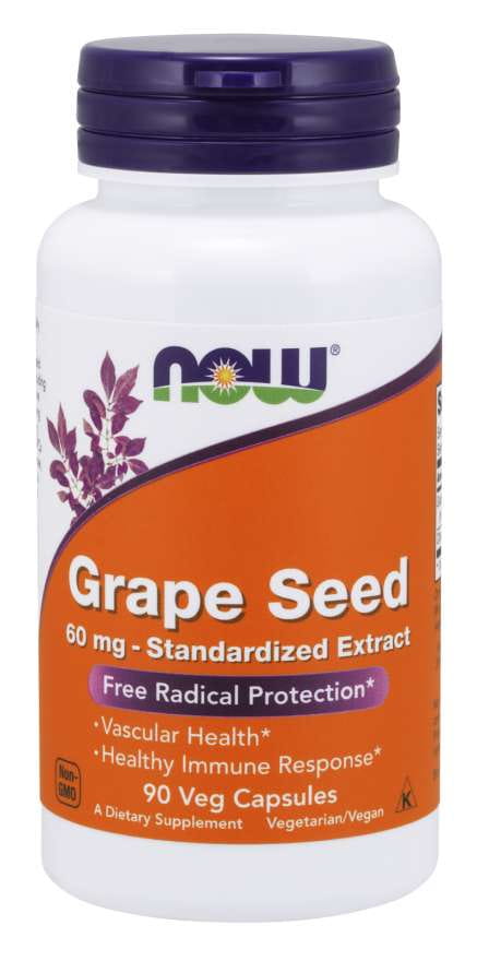 Extrait de pépins de raisin 60 MG 90 gélules NOW FOODS