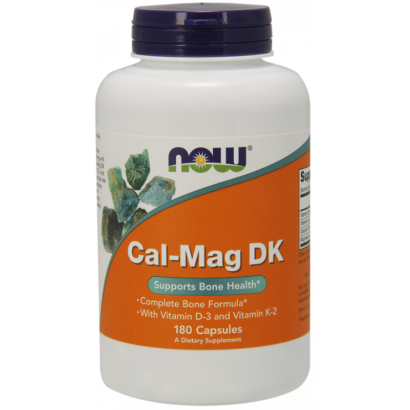 CALMag dk calcium magnésium vitamine D3 et K2 180 gélules NOW FOODS