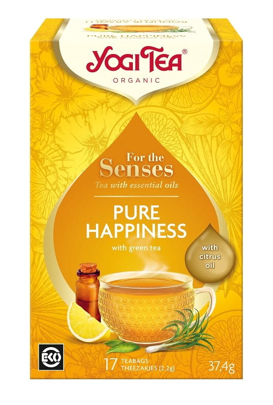 Thé du bonheur des sens au thé vert et aux huiles essentielles (pour le pur bonheur des sens) BIO (17 x 22 g) 374 g YOGI TEA