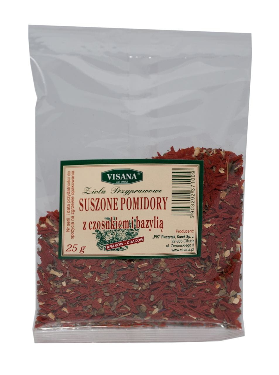 Tomates séchées + ail + basilic 25g VISANA