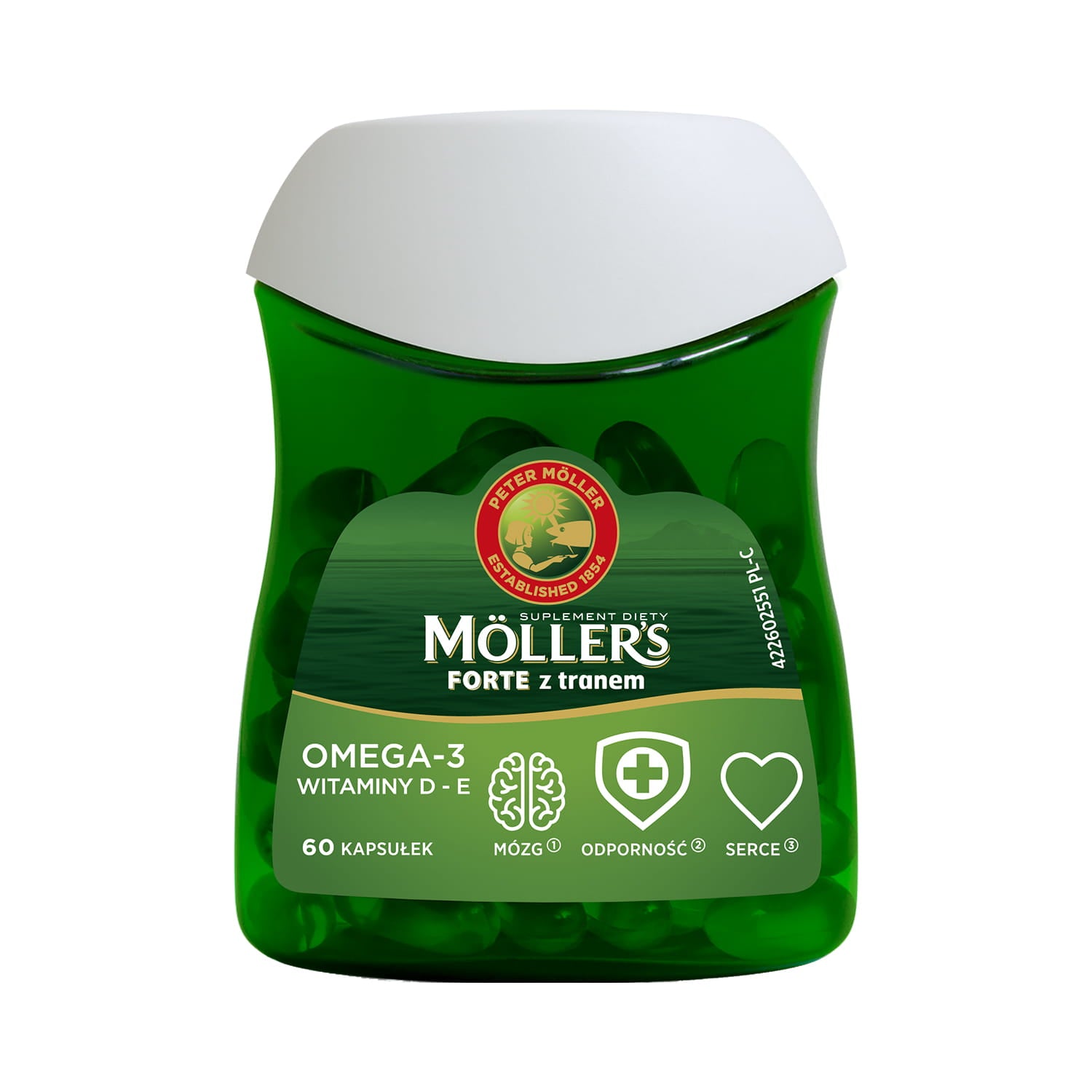 FORTE huile de poisson norvégienne 60 gélules MOLLER'S MOLLERS