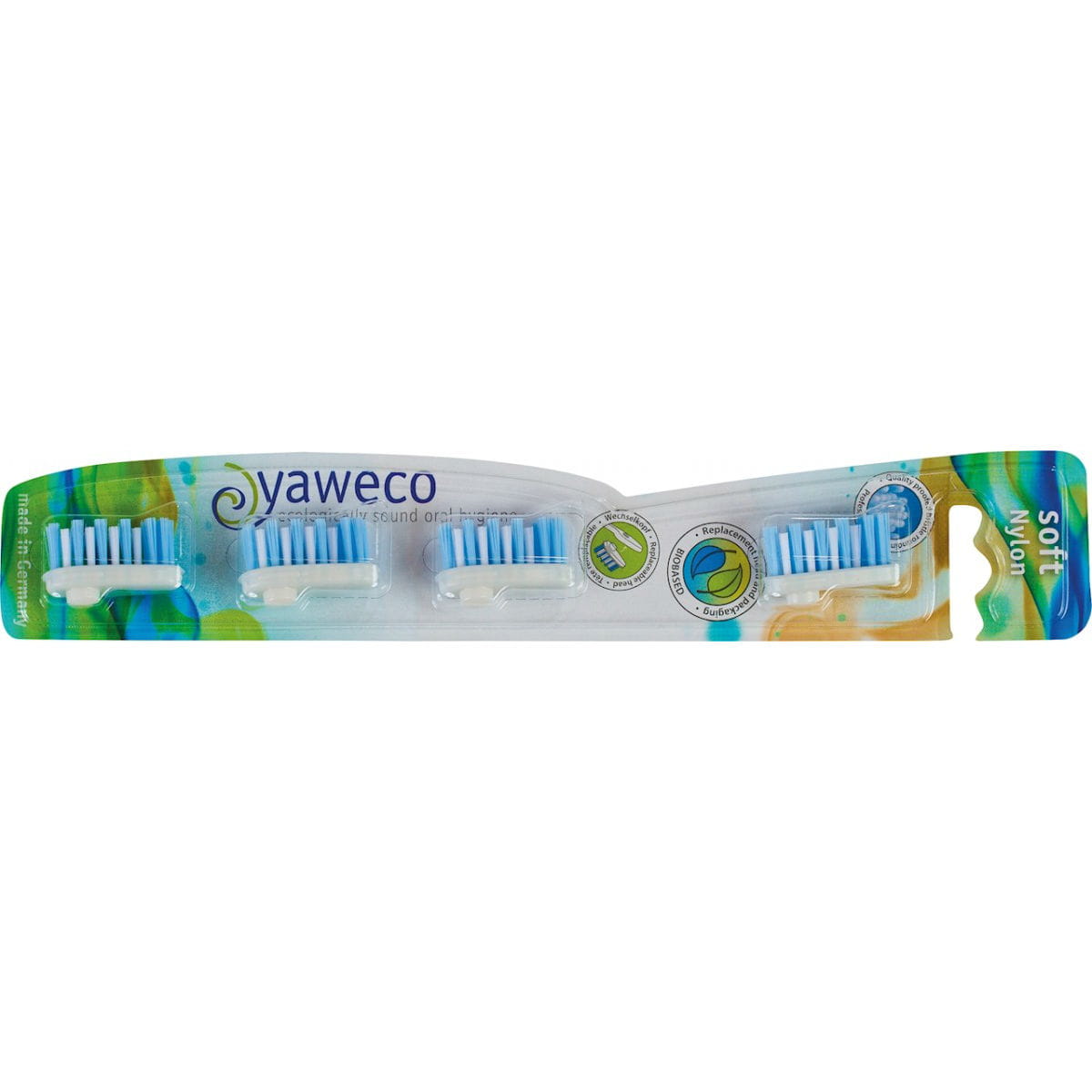 Tête de brosse à dents de rechange en nylon souple (4 pièces) - YAWECO