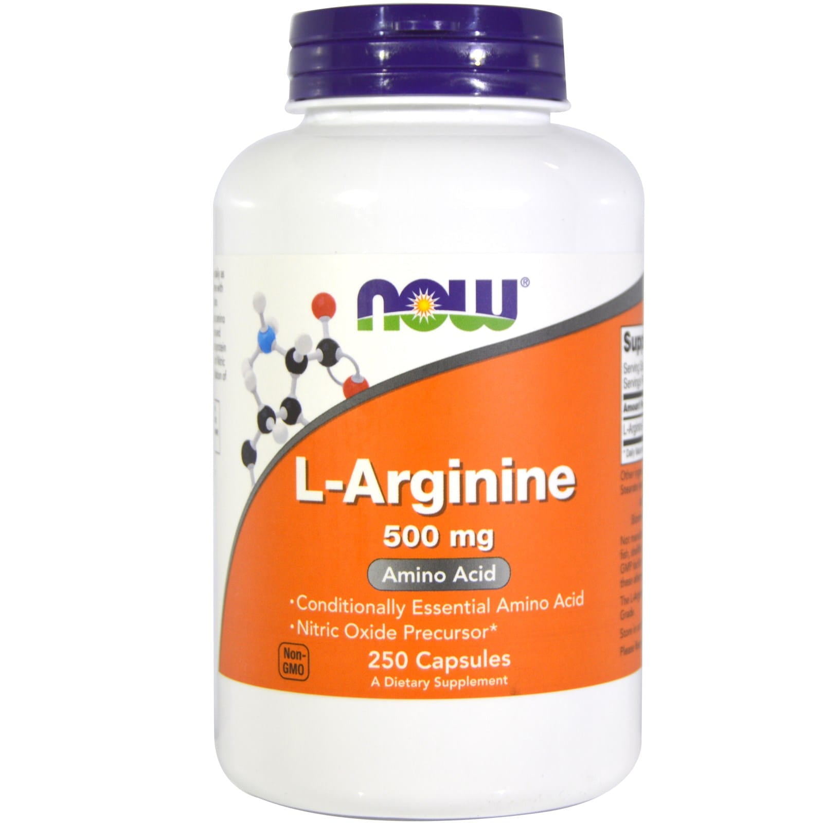 L-arginine L-arginine 500 mg 250 gélules NOW FOODS