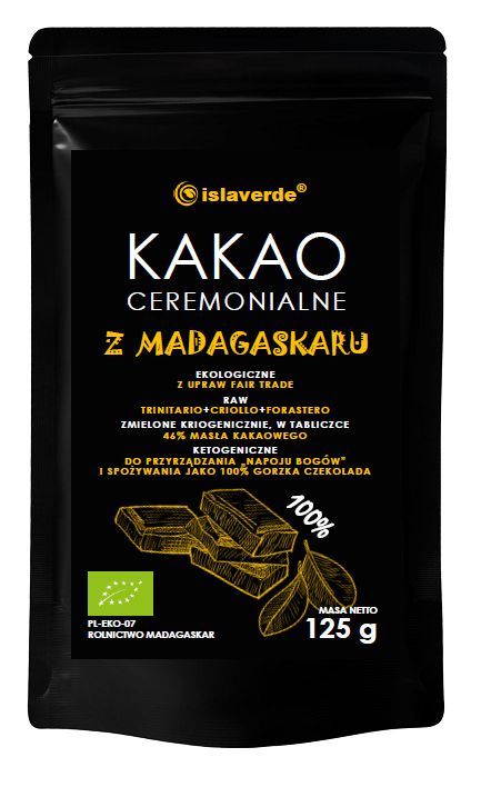 ZEREMONIELLE KAKAOTAFELN BIO 125 g - ISLAVERDE (SEGURA)