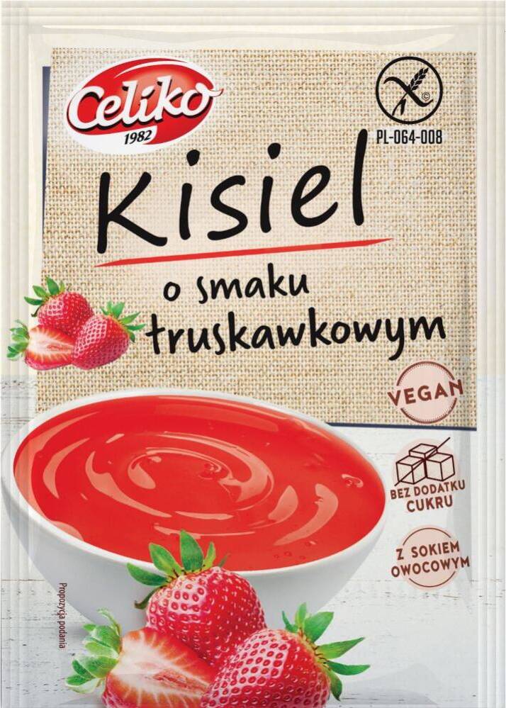 Kisiel à la fraise sans gluten Celiko, 40 g DDM: 09-2026