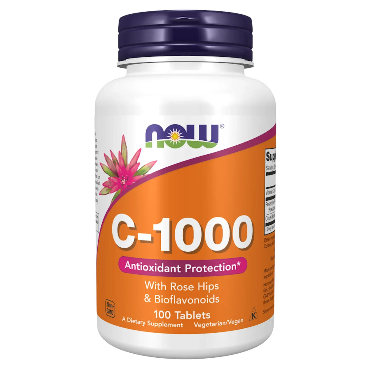 Vitamine C 1000 MG met bioflavonoïden en rozenbottel 100 tabletten NOW FOODS