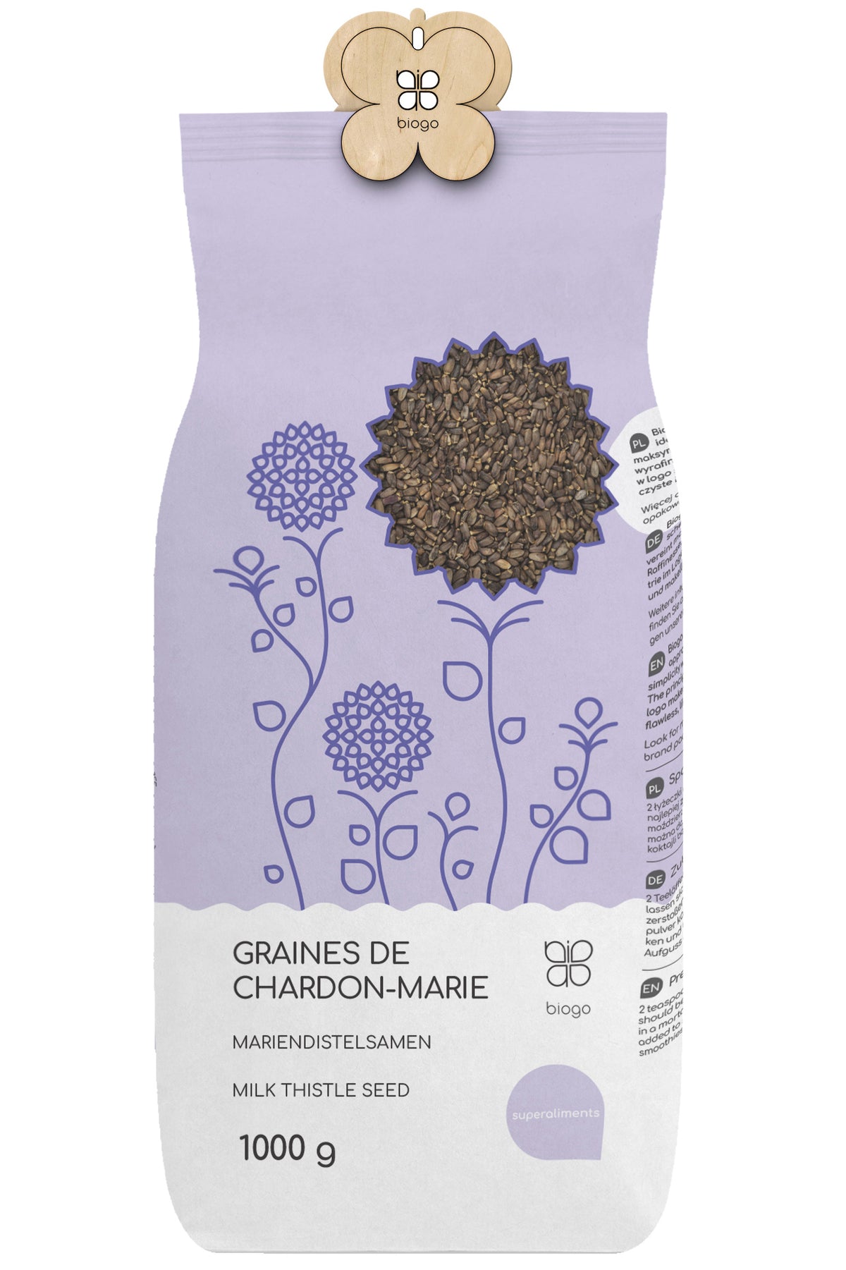 Semena ostropestřce mariánského 1 kg BIOGO