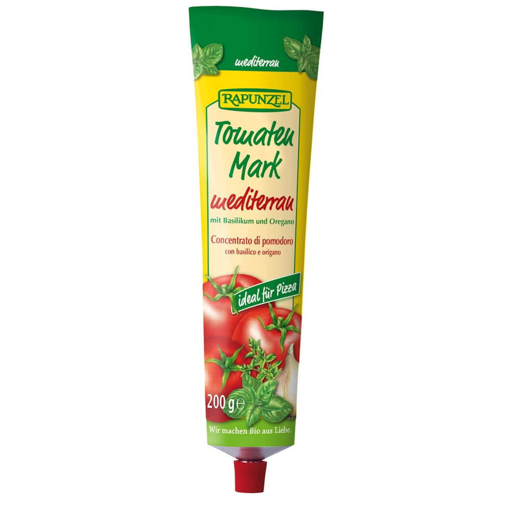 Pâte de tomate au basilic et origan (tube) BIO 200 g - RAIPONCE