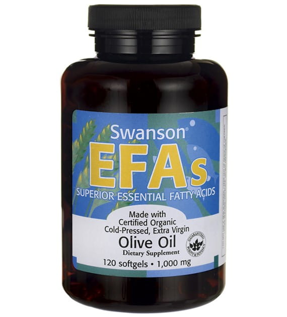 Huile d'olive extra vierge efas 1000mg 120 gélules de SWANSON