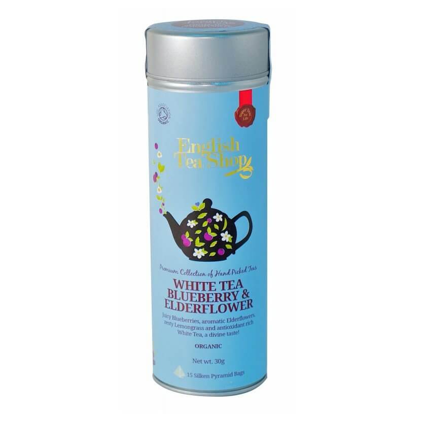Thé blanc au lilas sauvage et myrtilles 15x2g BIO 30 g ENGLISH TEA SHOP