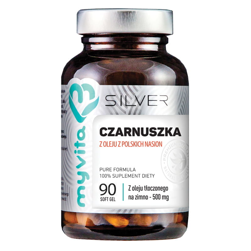Huile de cumin noir de graines polonaises pressées à froid 500 MG 90 gélules MYVITA SILVER