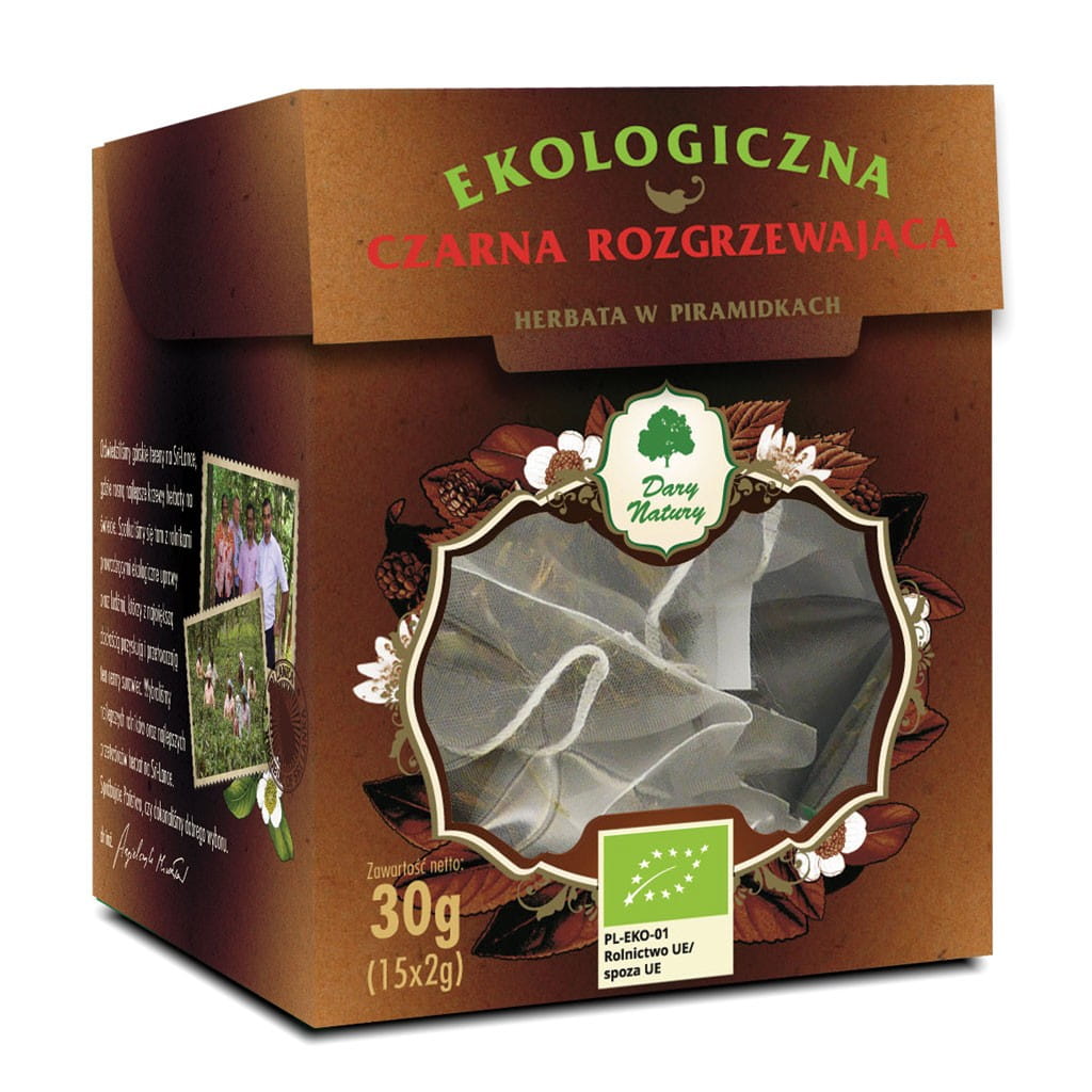 Thé noir réchauffant les pyramides BIO (15 x 2 g) - CADEAUX DE LA NATURE