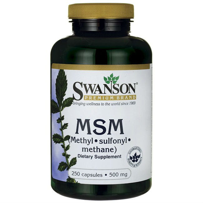 MSM soufre organique 500mg 250 gélules de SWANSON
