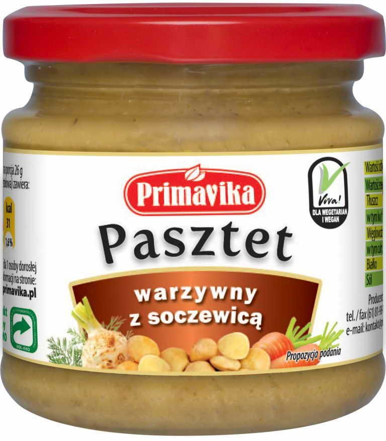 Pâté de légumes aux lentilles 160 g PRIMAVIKA