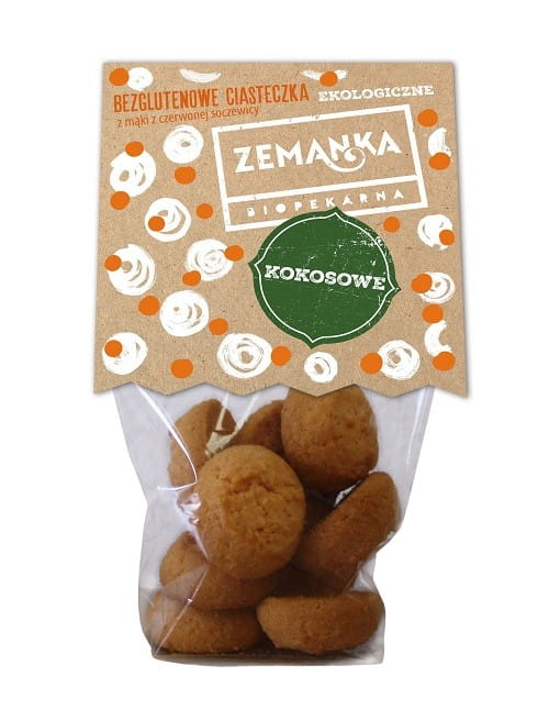 Biscuits coco sans gluten à la farine de lentille corail BIO 100 g ZEMANKA