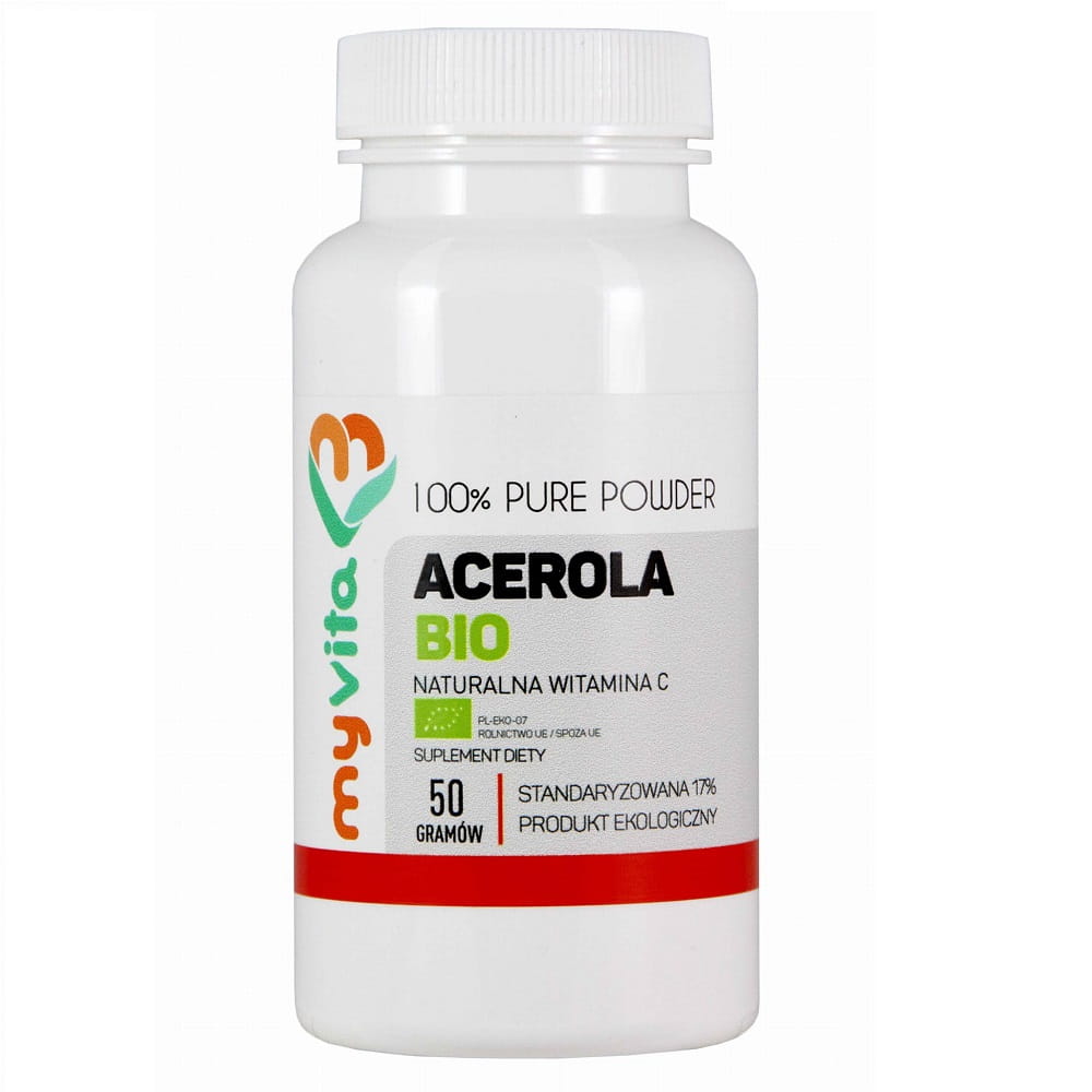 Acérola BIO Vitamine C naturelle en poudre 50g MYVITA