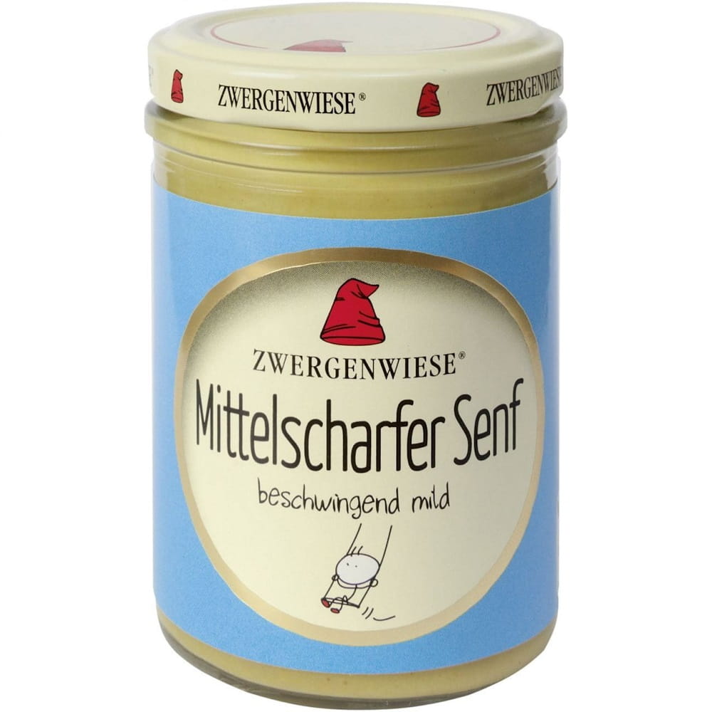 Moutarde épicée moyenne BIO 160 ml - ZWERGENWIESE
