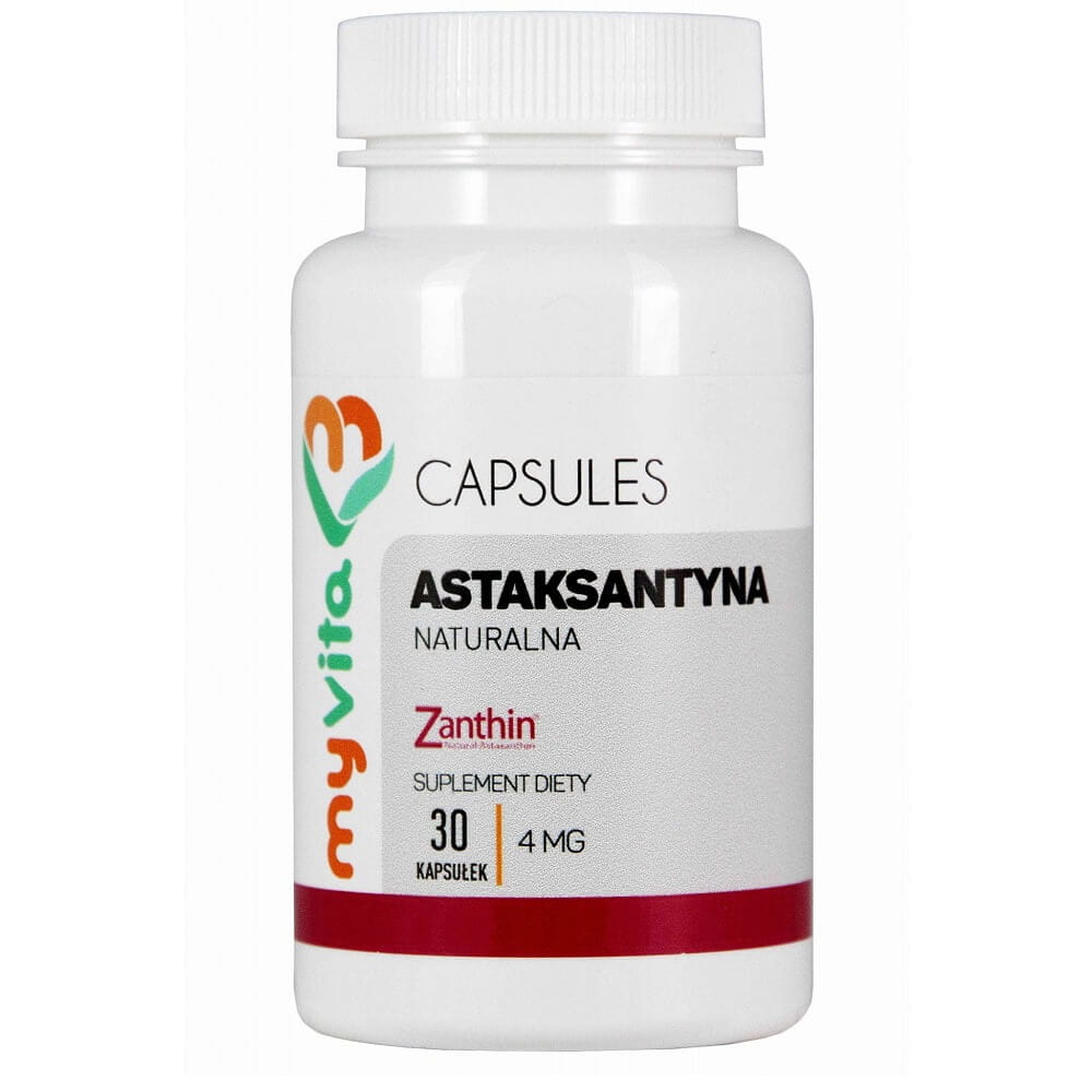 Astaxanthine naturelle haematococcus pluvialis 4mg 30 gélules MYVITA