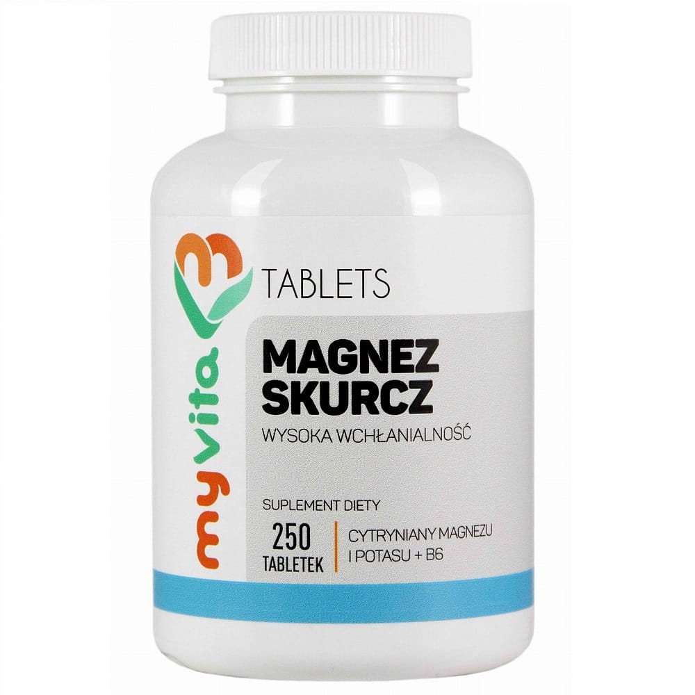 Crampe de magnésium Magnésium + potassium + B6 MYVITA 250 comprimés