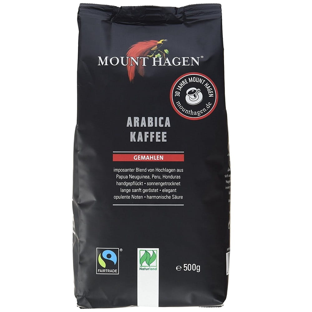 Café moulu arabica torréfié commerce équitable BIO 500 g - MOUNT HAGEN