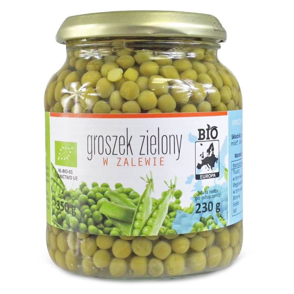 Petits pois en saumure en bocal BIO 350 g (230 g) - BIO EUROPA