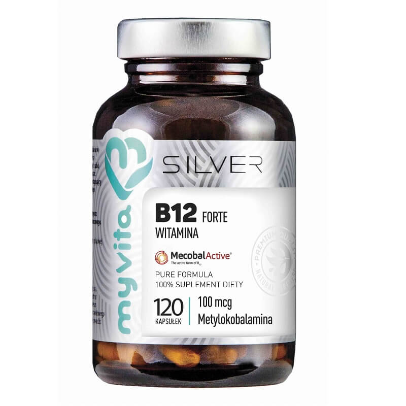 Vitamine B12 FORTE 100mcg méthylcobalamine 120 gélules MYVITA SILVER PURE