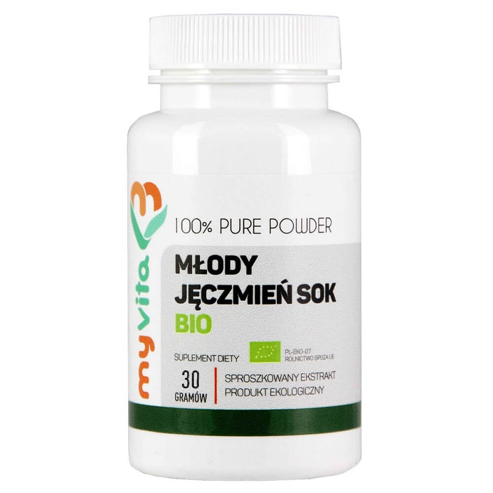 Jeune orge vert BIO nouvelle formule jus d'herbe en poudre 30g MYVITA
