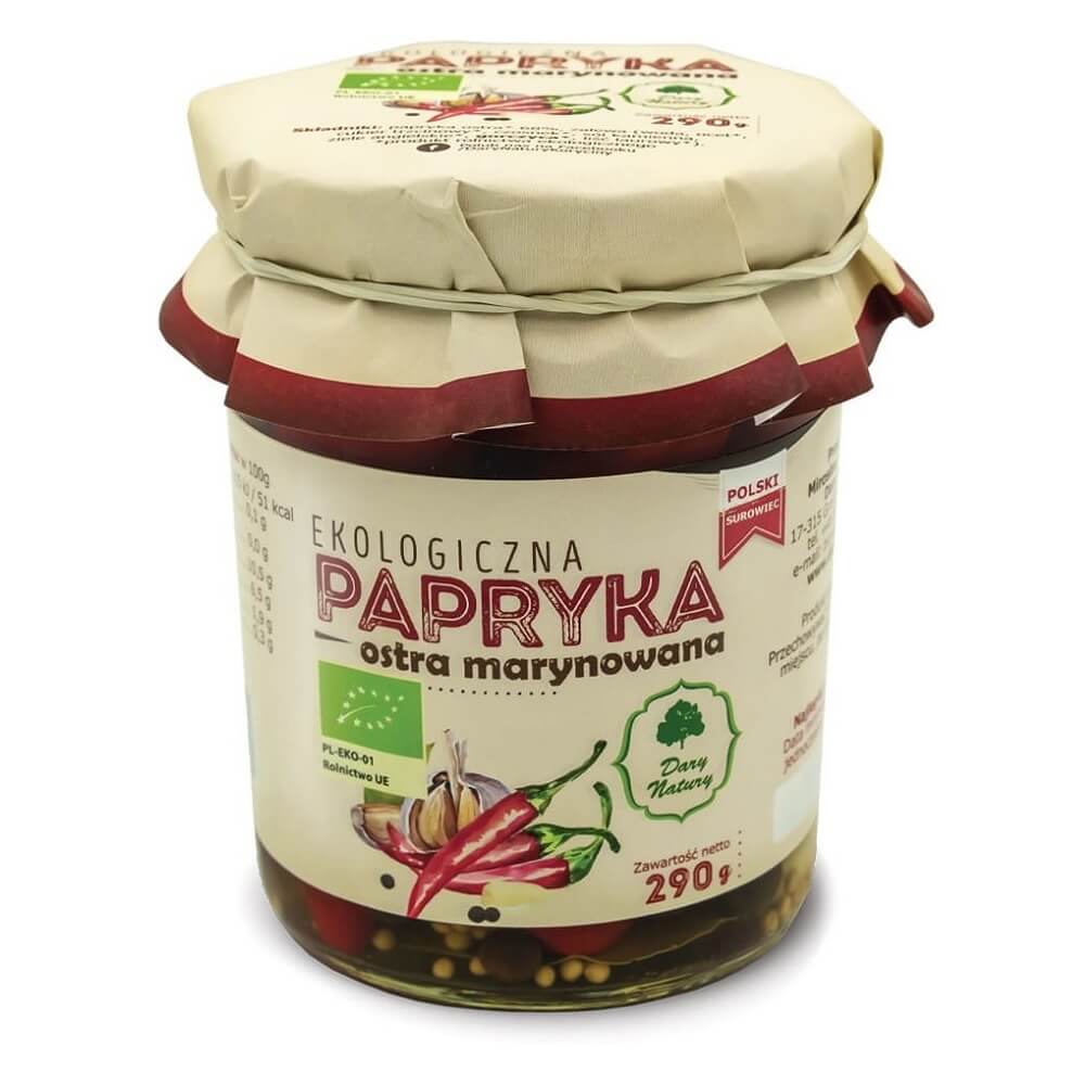 Piment rouge mariné BIO 290 g - CADEAUX DE LA NATURE