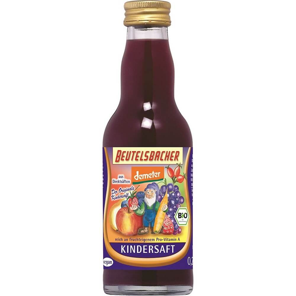 Jus multifruits au jus de carotte pour enfants BIO 200 ml - BEUTELSBACHER