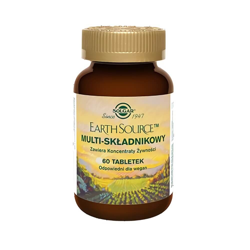 Earth source multi - component contient des concentrés alimentaires 60 comprimés SOLGAR