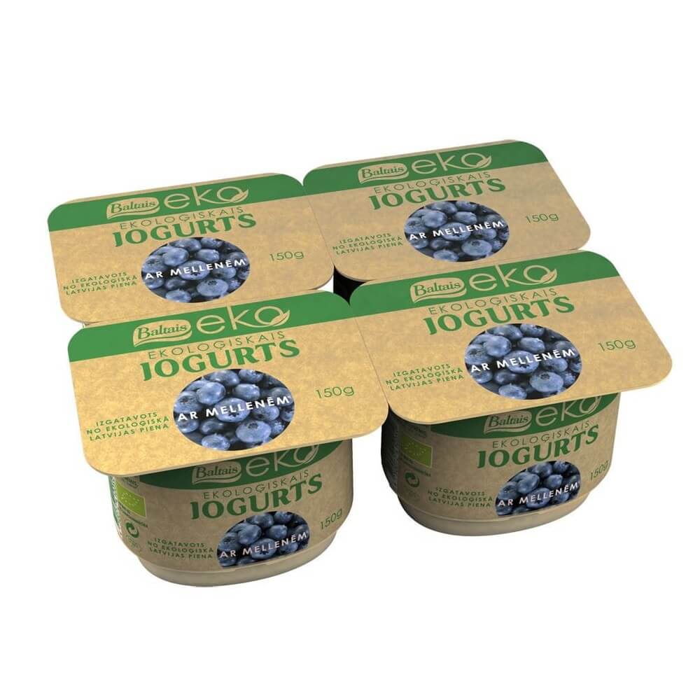 Yaourt aux myrtilles BIO 4 x 150 g - BALTAIS EKO