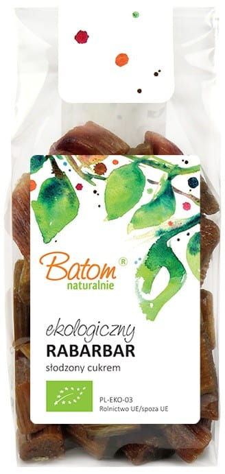 Rhubarbe sucrée au sucre BIO 100 g - BATOM