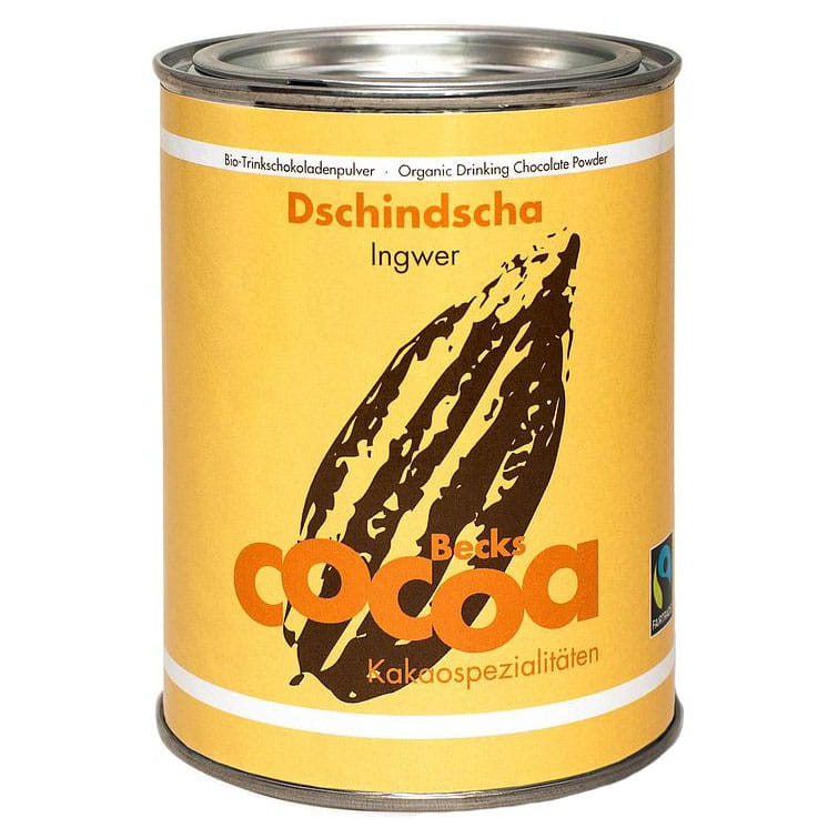 Chocolat en poudre au gingembre bio équitable sans gluten 250 g - BECKS CACAO