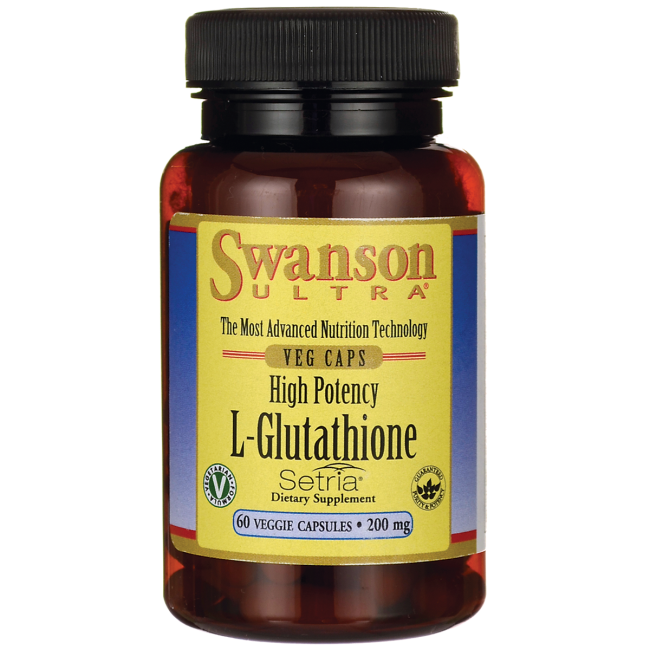 L - glutathion réduit L - setria glutathion 200mg 60 gélules de SWANSON