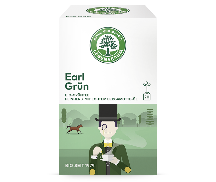 Thé vert Earl Grey BIO en infusettes (20 x 15 g) - LEBENSBAUM