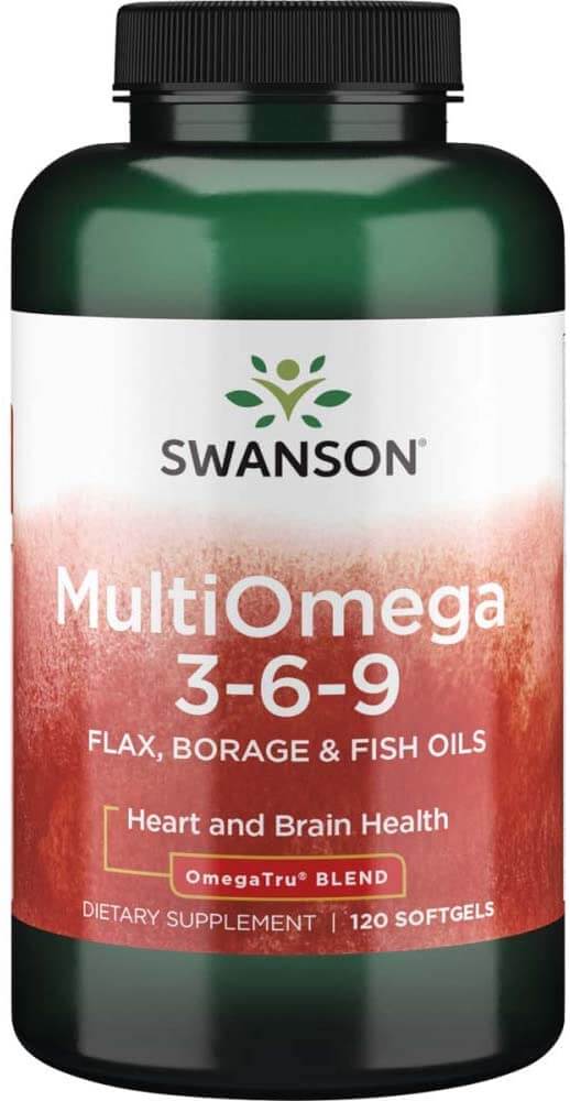 Multi oméga efas acides gras essentiels supérieurs multiOMEGA 3 - 6 - 9 120 gélules SWANSON