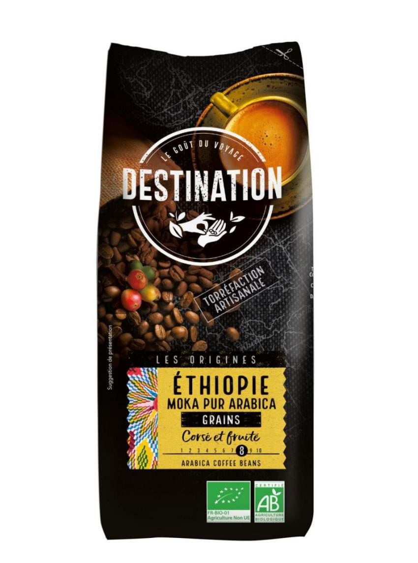 Café moka awasas d'Éthiopie en grains 1kg EKO DESTINATION